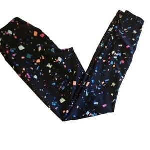 Confetti Athletic Leggings Juniors Size XXS Black